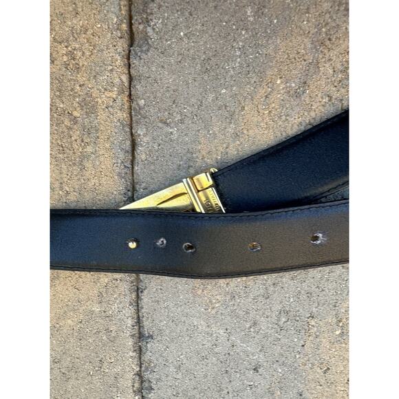 Vintage Fendi Belt Black Leather with Gold Buckle - Picture 14 of 16